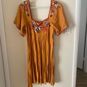 Madewell floral embroidered dress